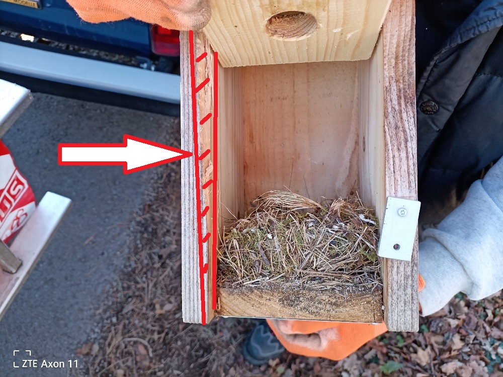 Futtersilos Standortwechsel und Nistkästen abnehmen 30.12.2024 9 HP 0e689