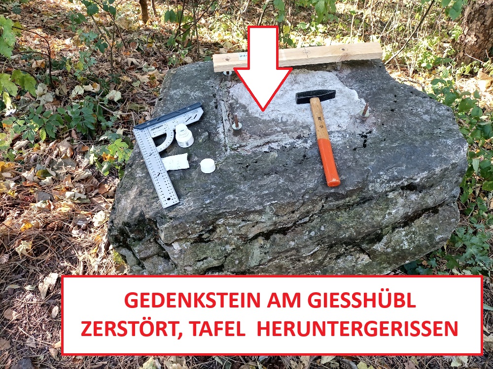 Gedenkstein Gießhübl repariert 1 4a87c