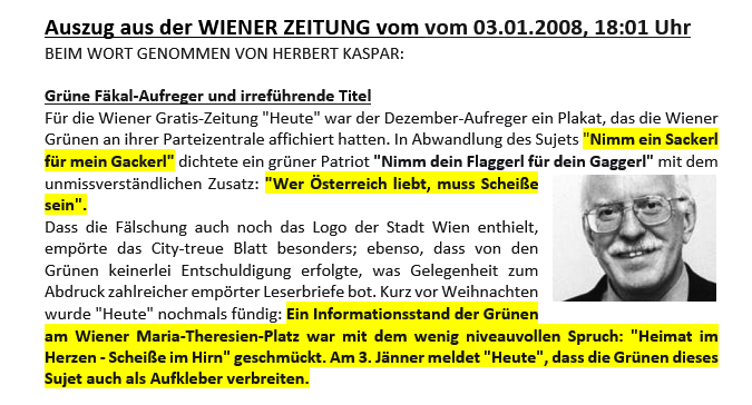 Scheisse im Herzen Wr. Zeitung df8ba
